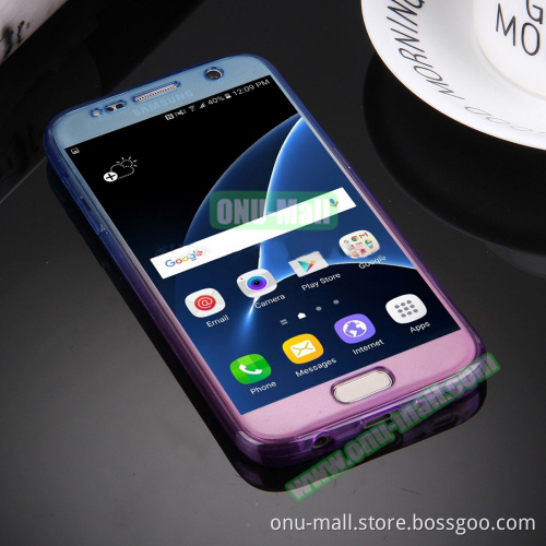 Protective Case for Samsung Galaxy S7 Case, ouble-sided Gradient Color TPU Cover for Galaxy S7